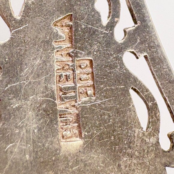 VTG 800 Silver Guatemalan Warrior Textured Dangle Earrings Size 1.25" Length - Picture 5 of 11